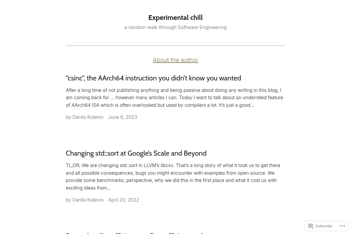 Experimental chill – a random walk through Software Engineering