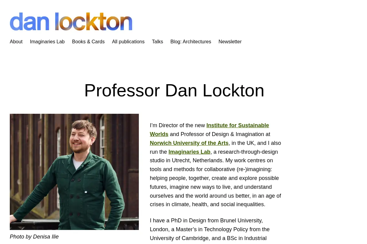 Dan Lockton – design and imaginaries