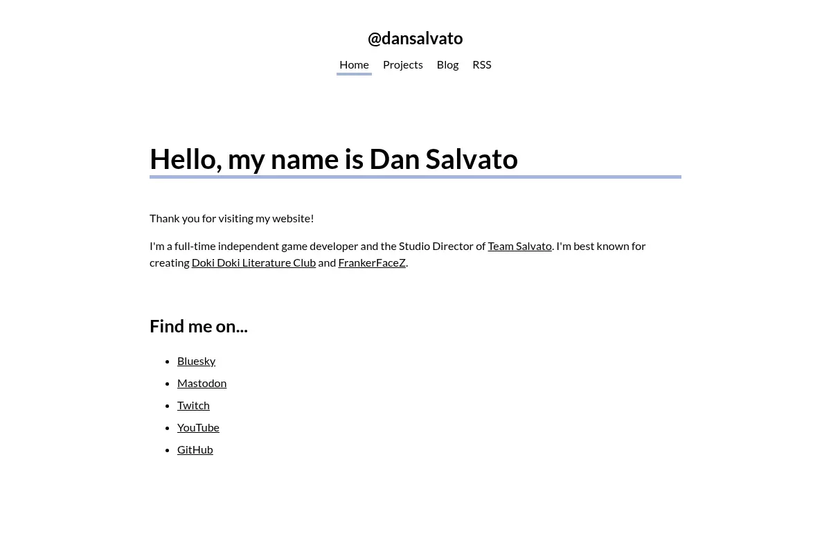 Dan Salvato – Personal Website