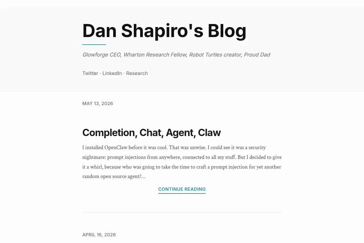 Dan Shapiro's Blog