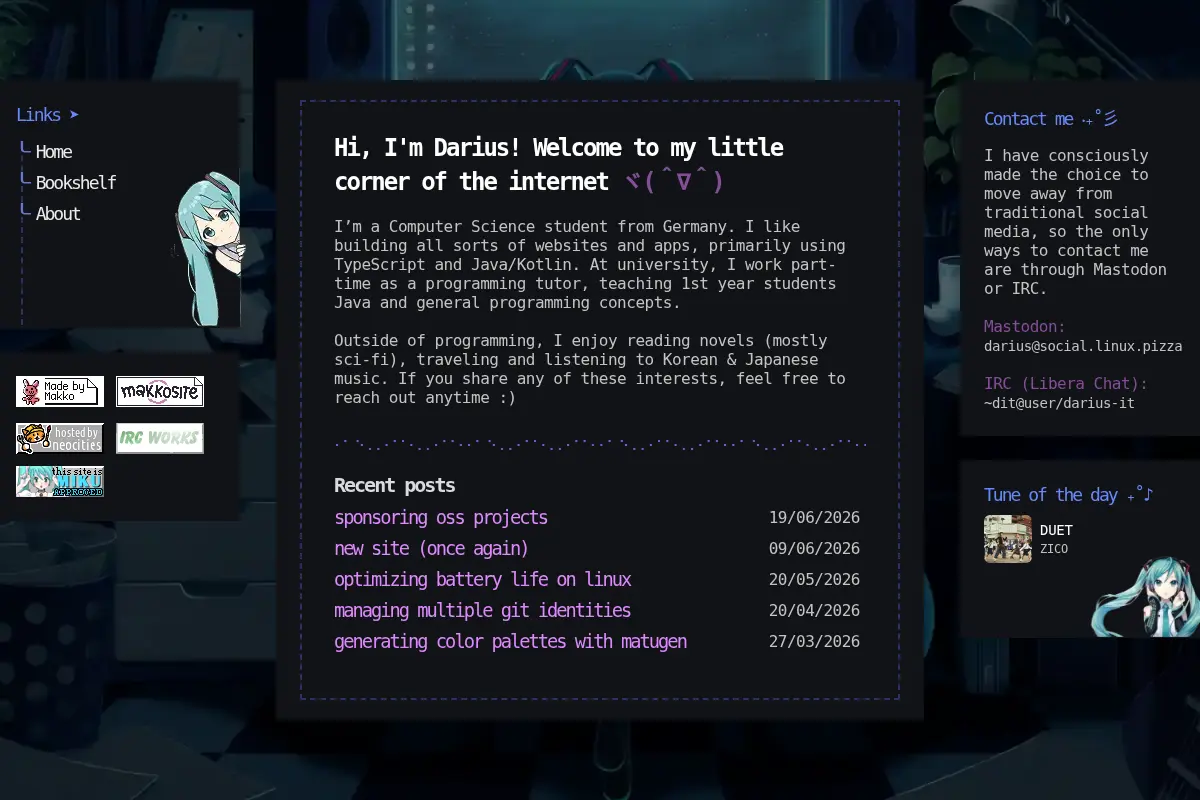 darius' notes