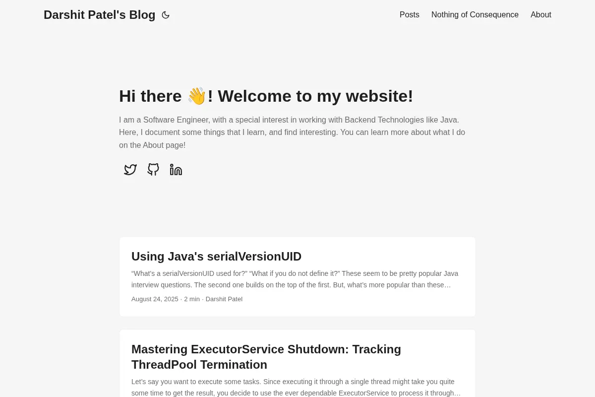 Darshit Patel's Blog