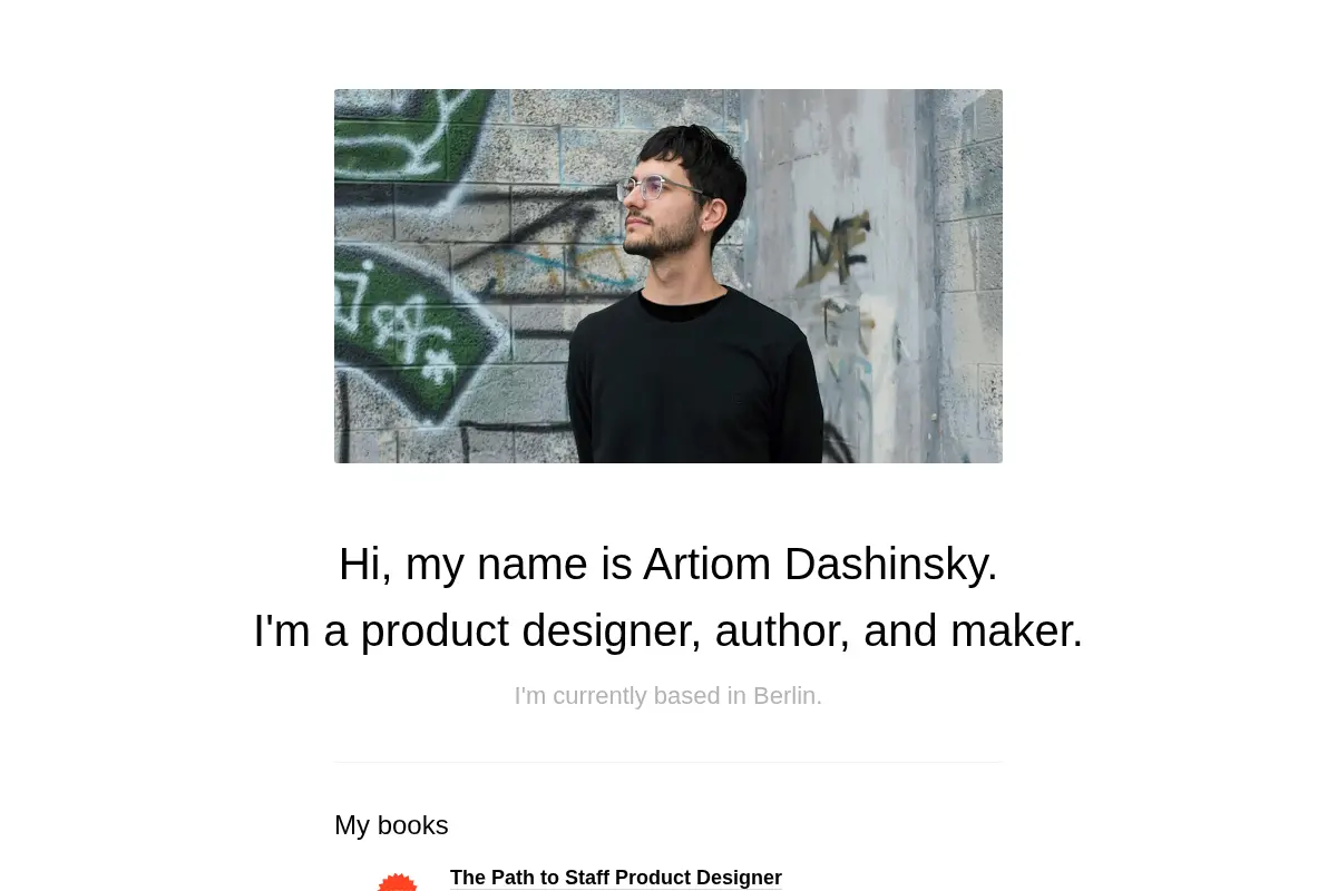 Artiom Dashinsky — Designer, Author, and Maker