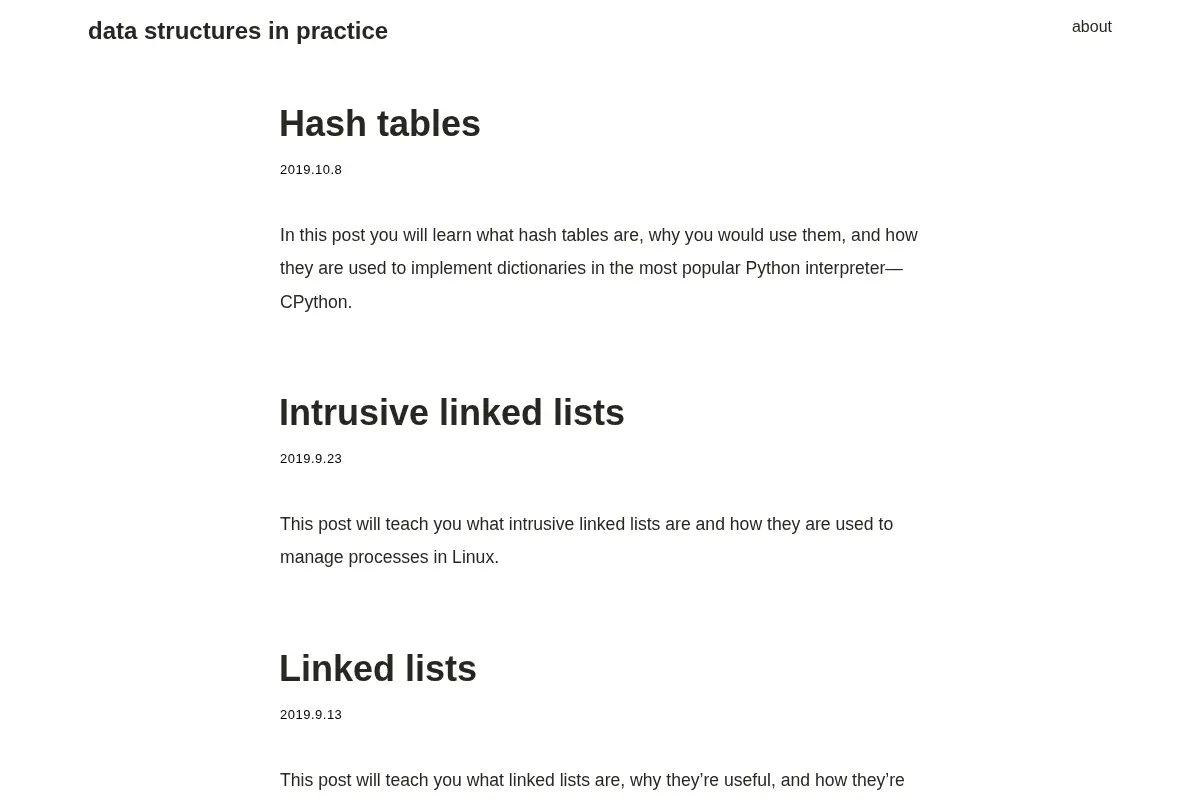 Data Structures in Practice