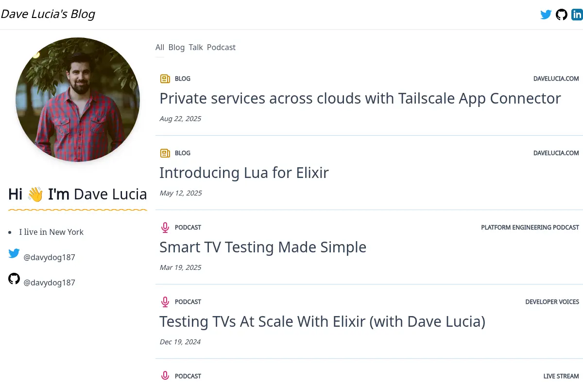 Dave Lucia's Website