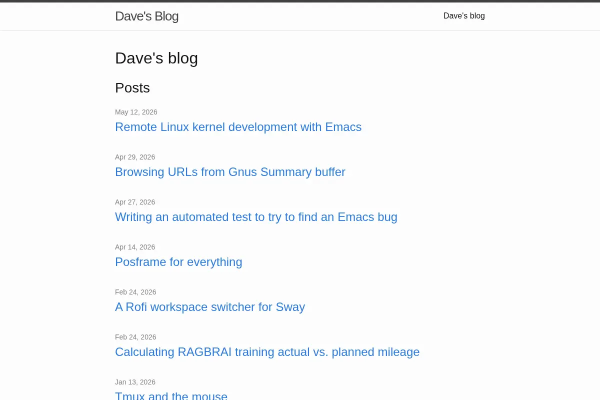 Dave's Blog