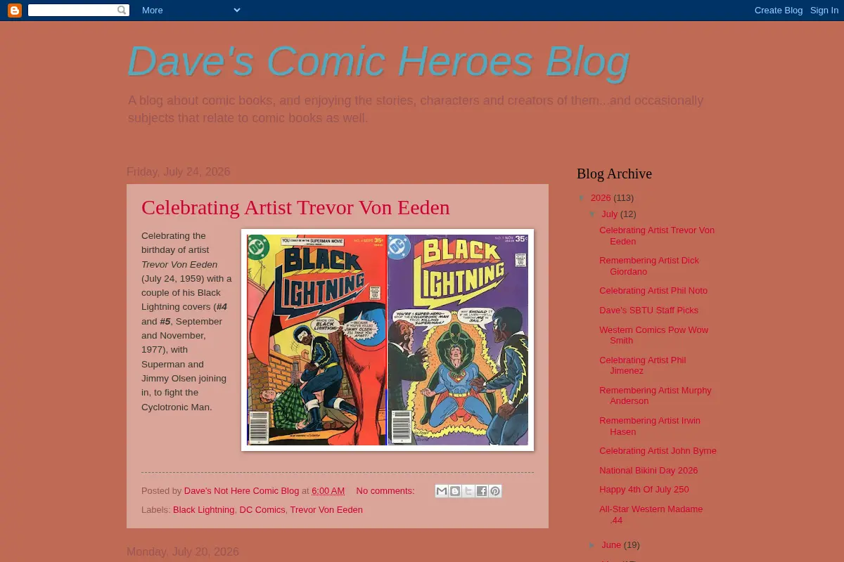 Dave's Comic Heroes Blog