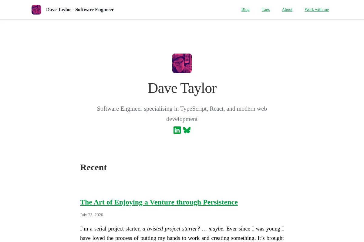Dave Taylor - Software Engineer