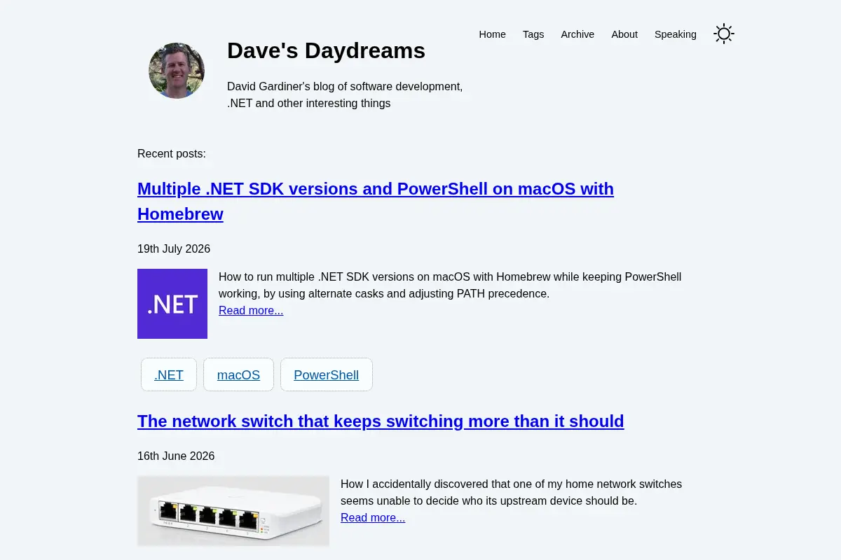 Dave's Daydreams - David Gardiner's Blog