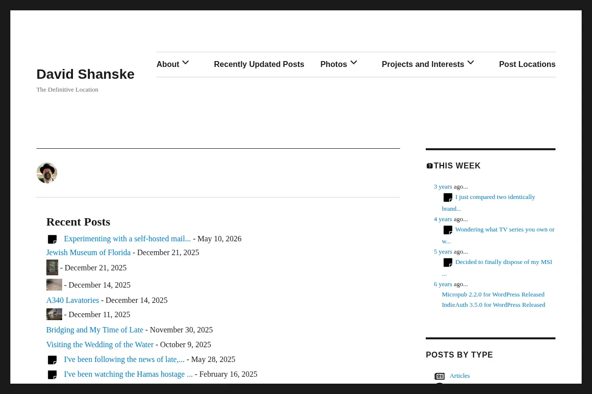 David Shanske – The Definitive Location