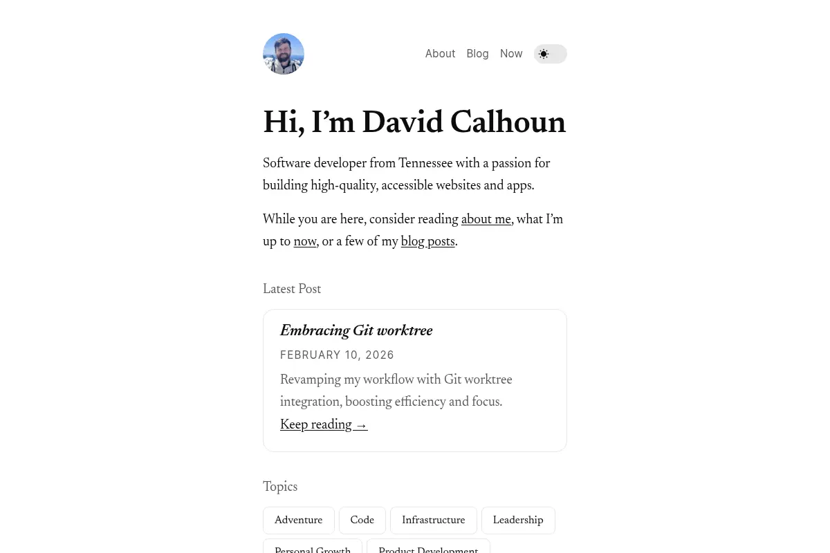 David Calhoun - Software Developer