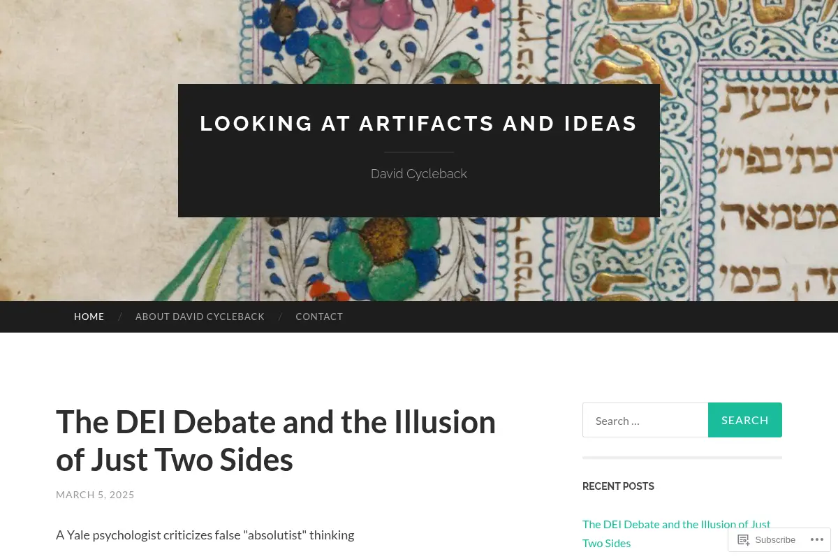 Looking at Artifacts and Ideas