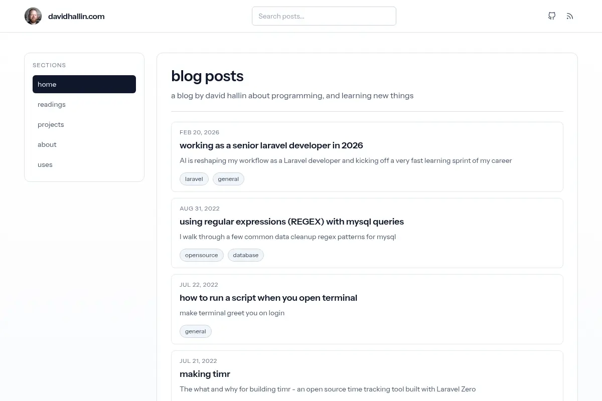 David Hallin's Programming Blog