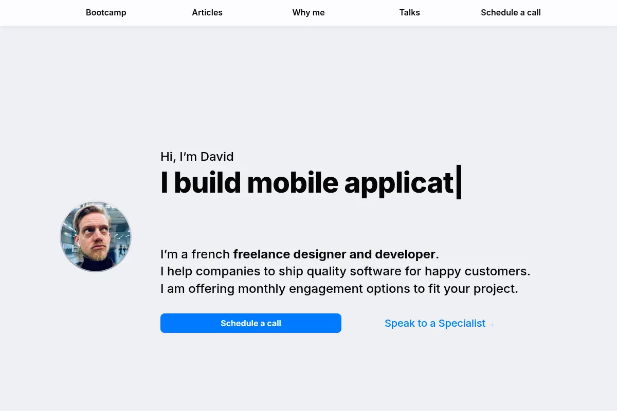 Freelance React Native Developer - David Leuliette