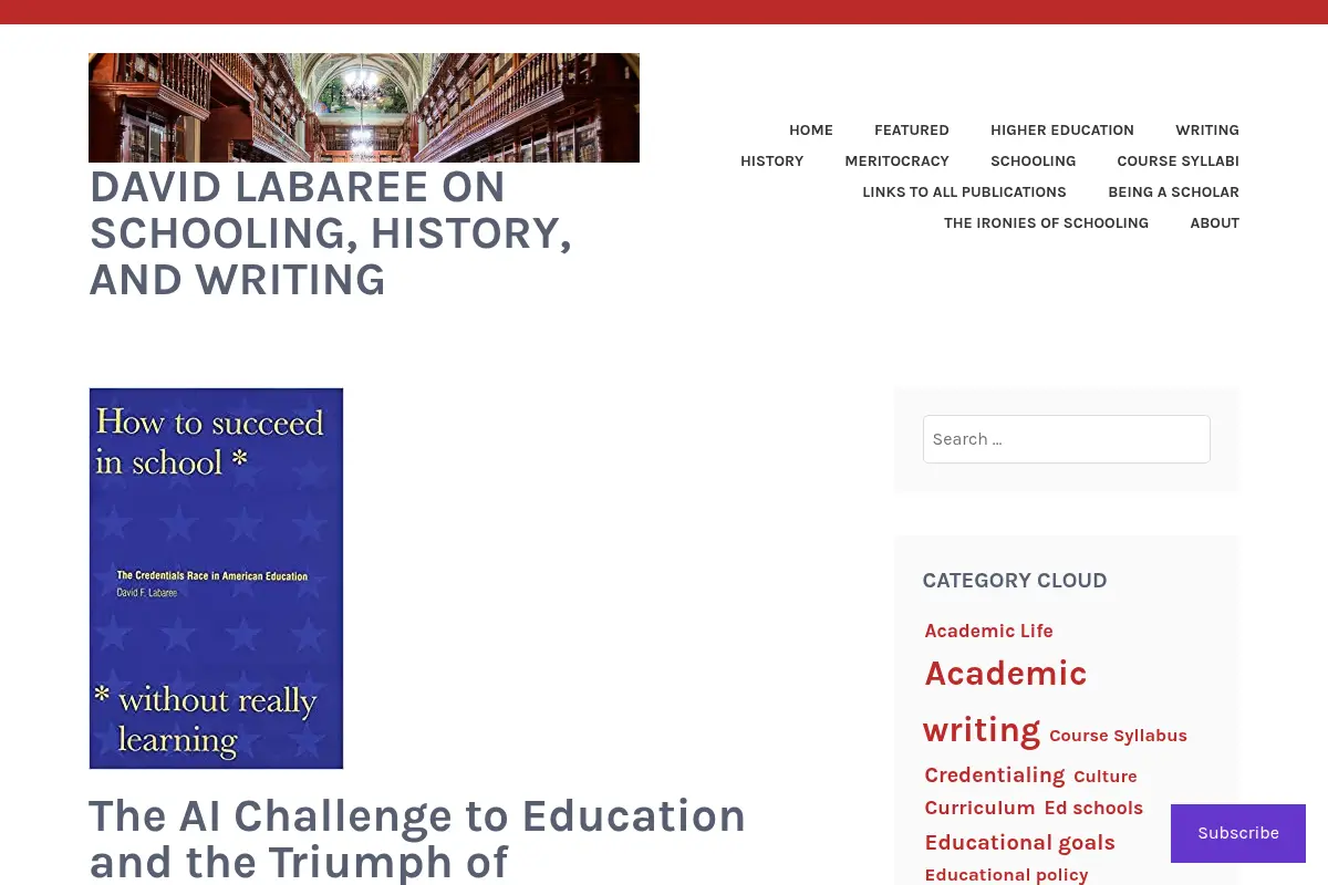 David Labaree on Schooling, History, and Writing