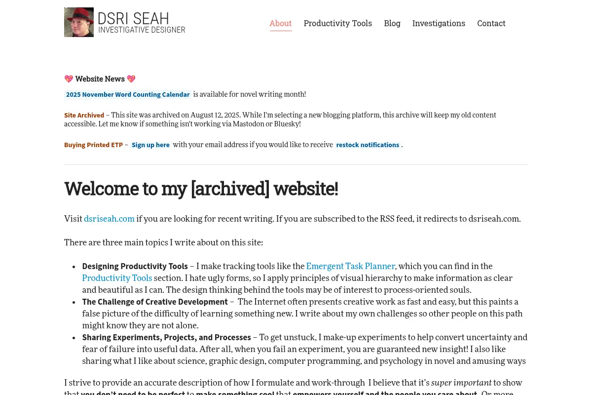 DSri Seah – Investigative Designer