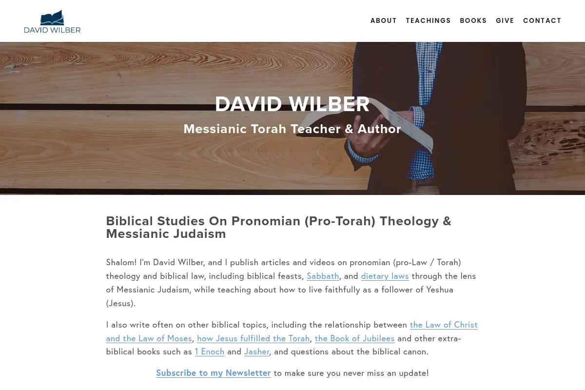 David Wilber: Pronomian Theology & Messianic Judaism