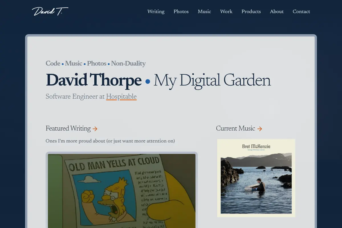 David Thorpe - Software engineer, musician and more!