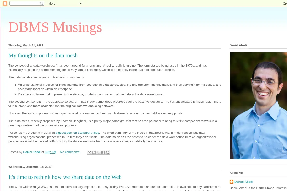 DBMS Musings