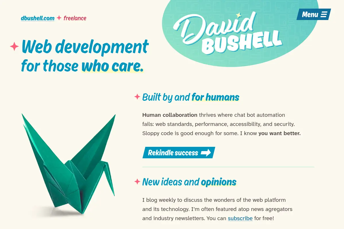 David Bushell – Freelance Web Design & Front-end Development (UK)