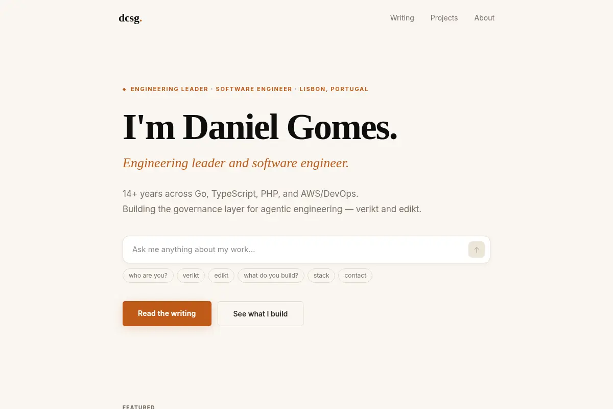 Daniel Gomes — Engineering Leader & Software Engineer