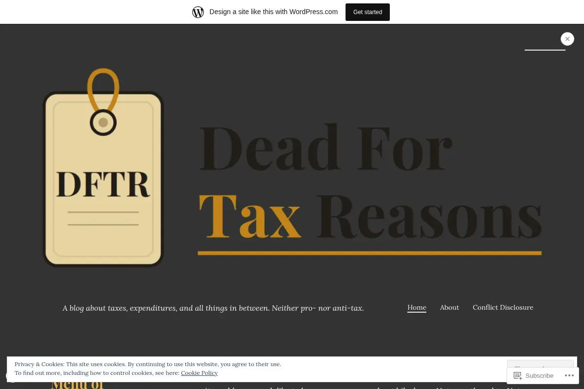 A blog about taxes, expenditures, and all things in between. Neither pro- nor anti-tax.