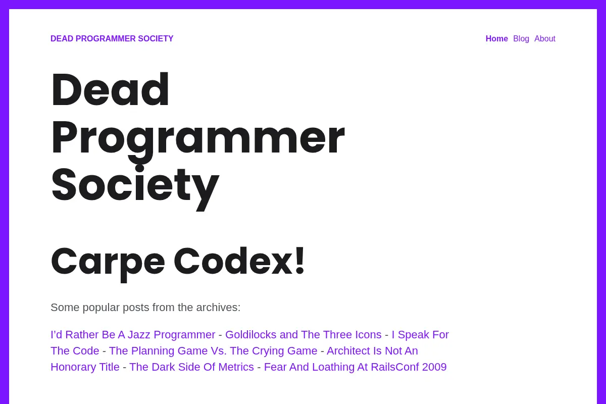 Dead Programmer Society