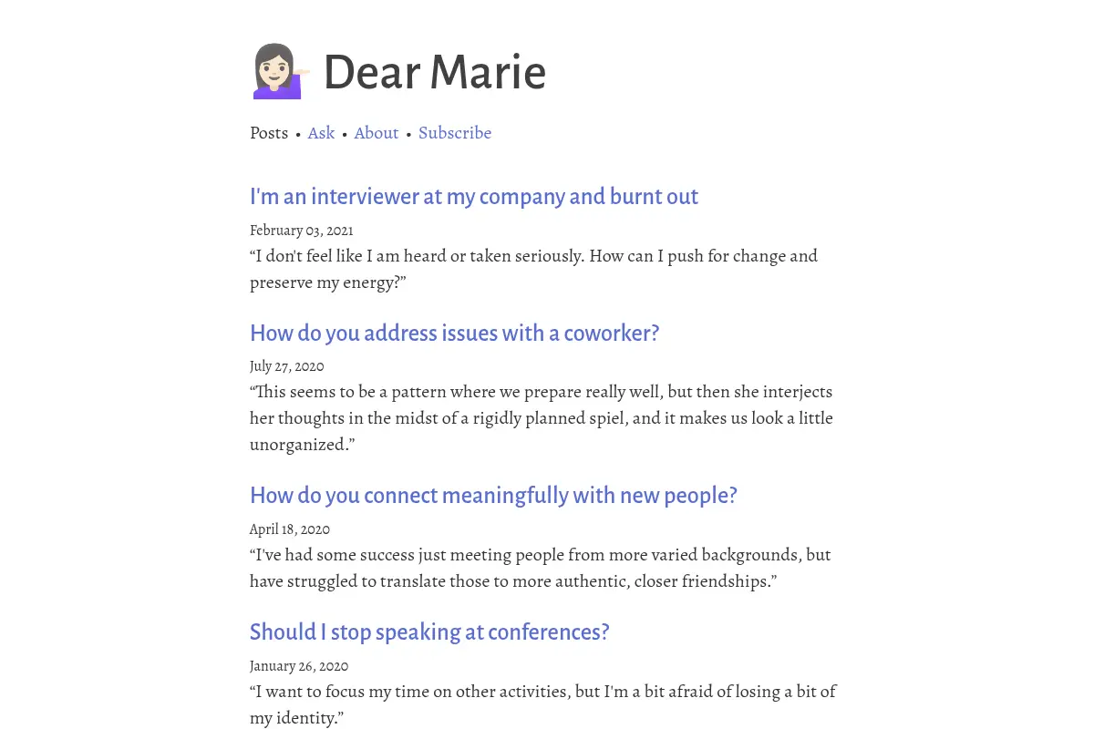 Dear Marie