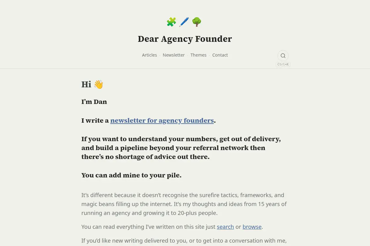 Dear Agency Founder