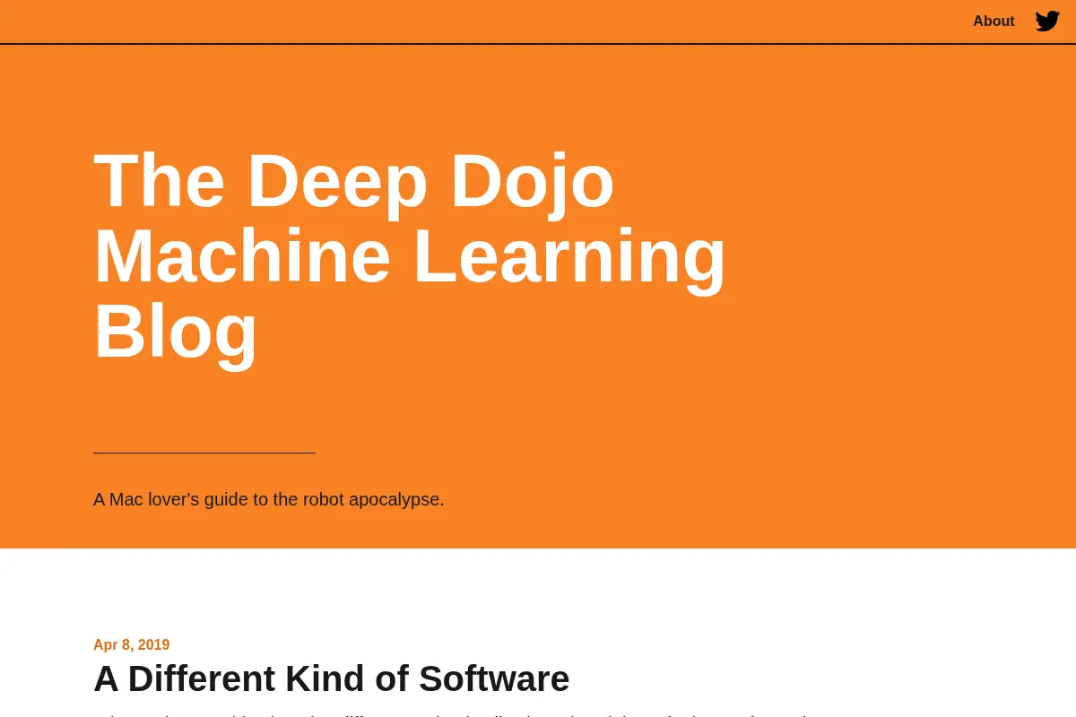 The Deep Dojo Machine Learning Blog