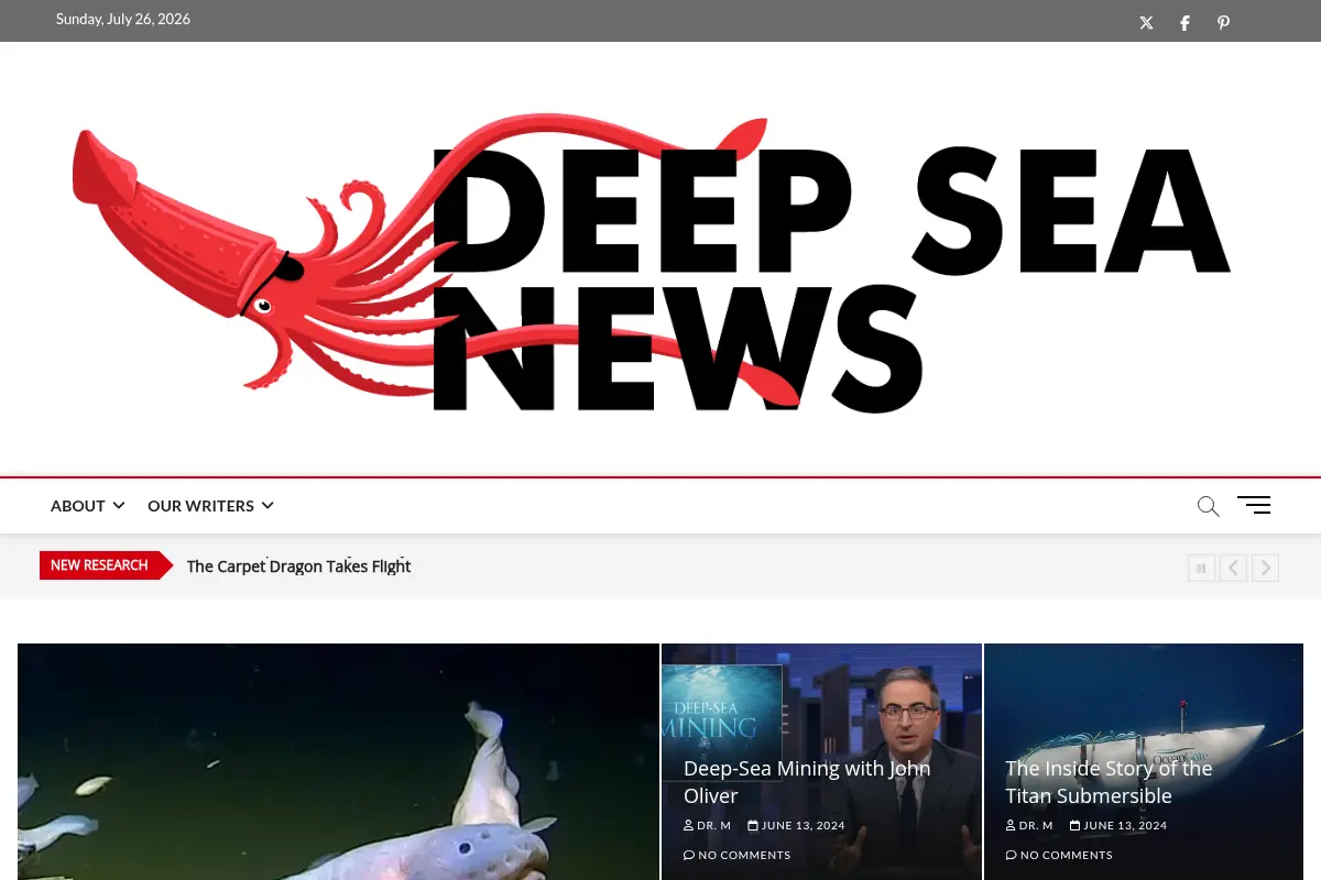 All the news on the Earth's largest environment.