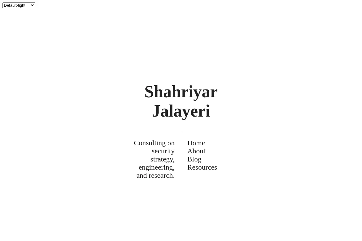 Shahriyar Jalayeri - Security Consultant