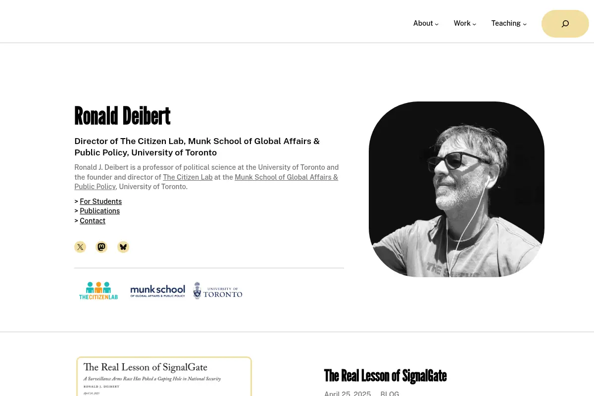 Ronald Deibert - Director, Citizen Lab