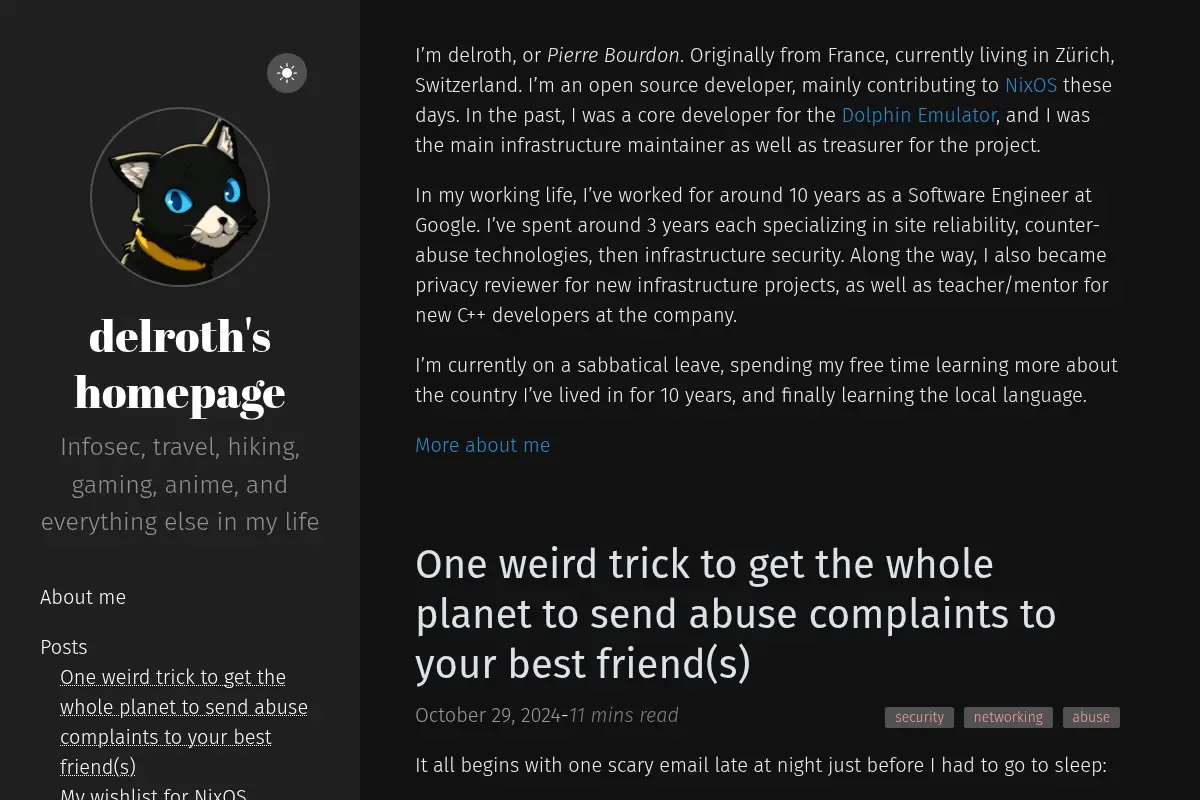 delroth's homepage