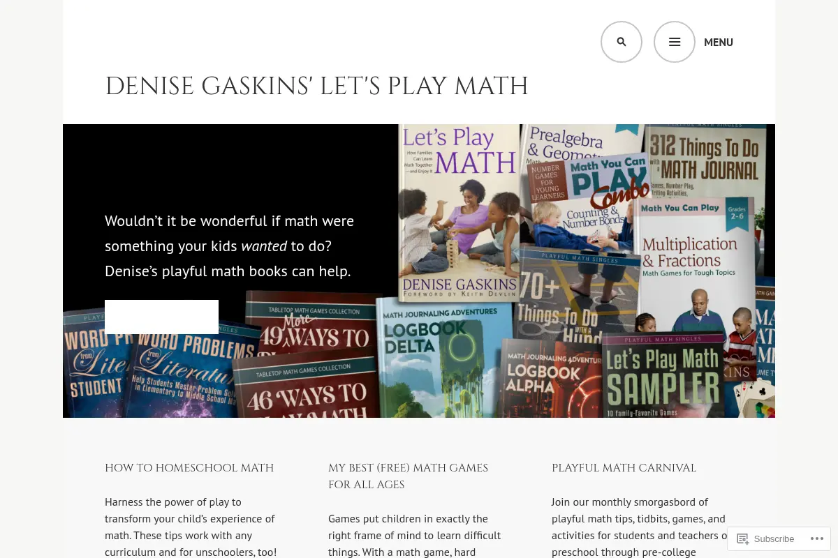 Denise Gaskins' Let's Play Math