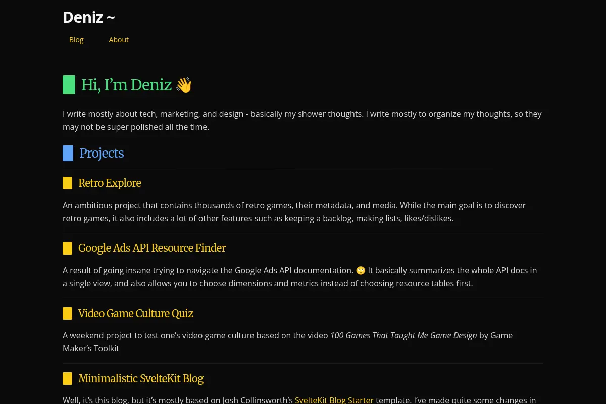 Deniz's Blog