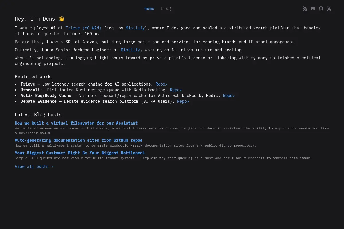 Dens Sumesh – Software Engineer