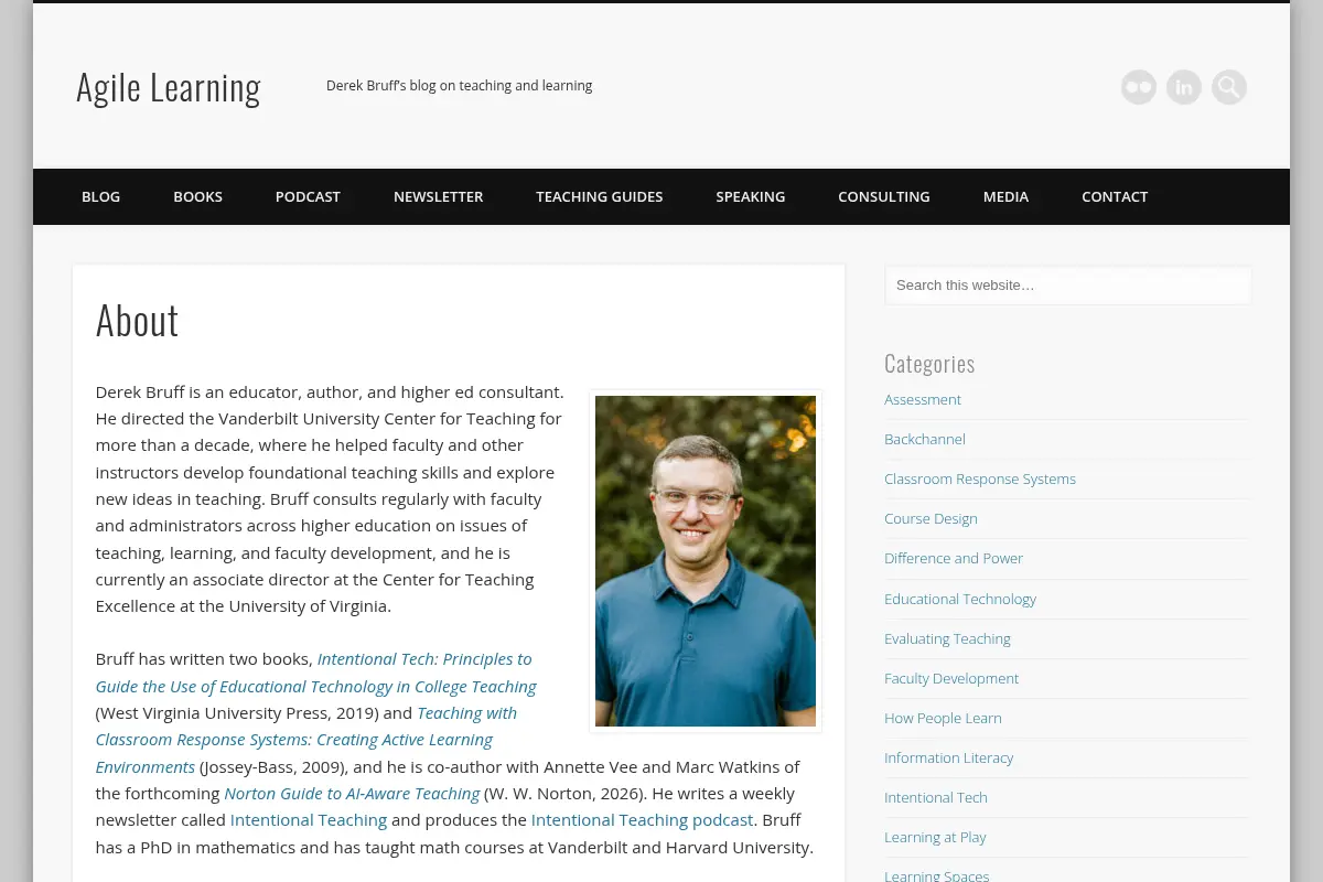 Agile Learning – Derek Bruff’s blog on teaching and learning