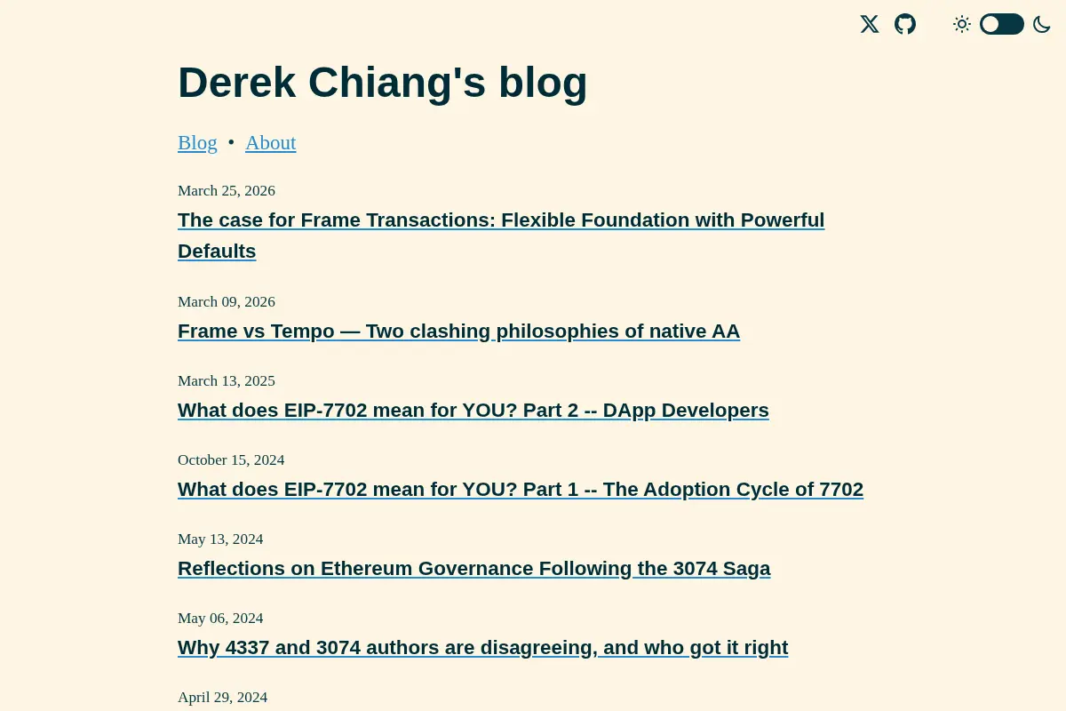 Derek Chiang's blog