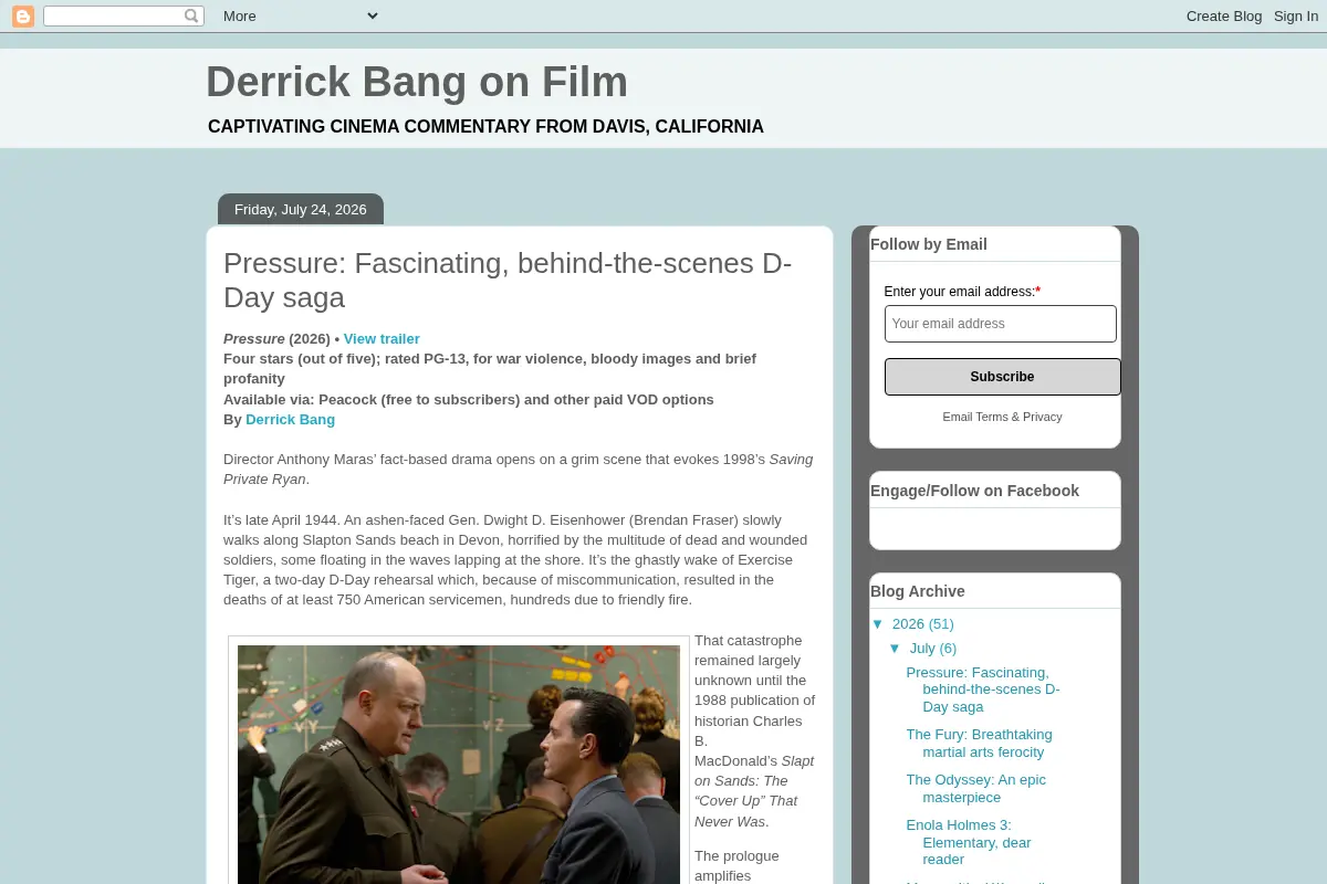Derrick Bang on Film