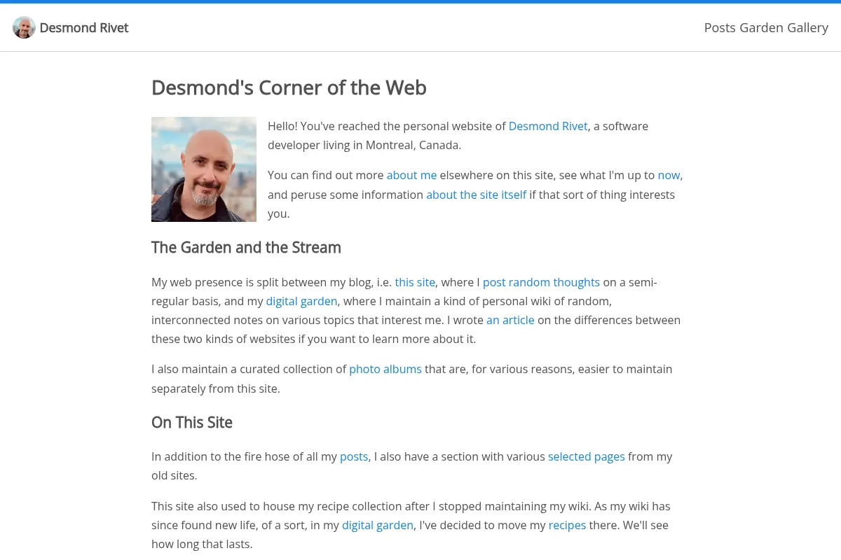 Desmond's Corner of the Web
