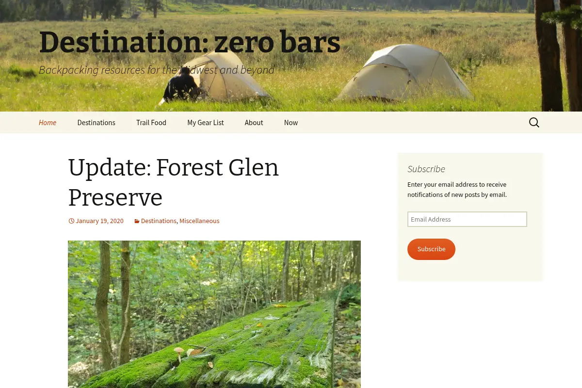 Destination: zero bars | Backpacking resources for the Midwest and beyond