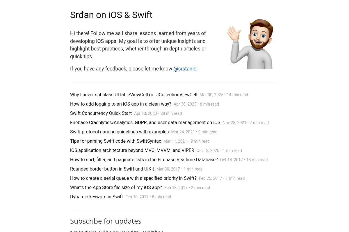 Srđan on iOS & Swift