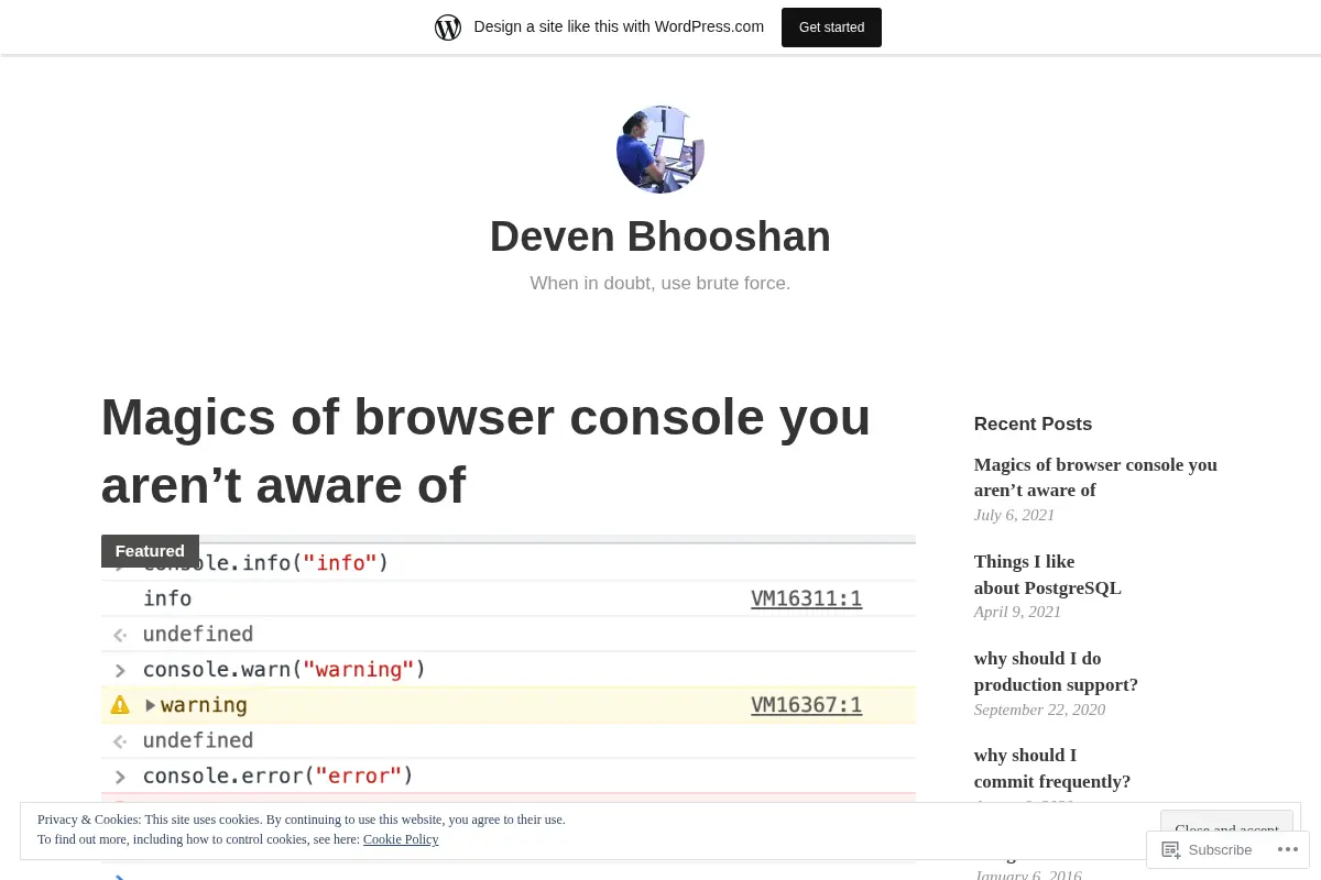 Deven Bhooshan – When in doubt, use brute force.