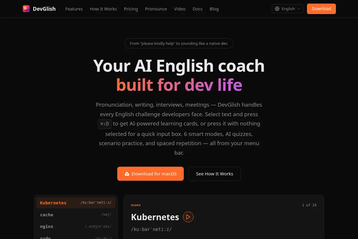 Tech Pronunciation Guide for Developers — 205+ Terms Free | DevGlish