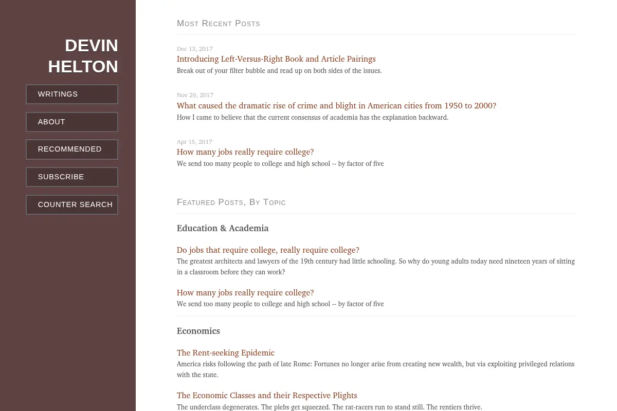 Devin Helton - Essays and Articles