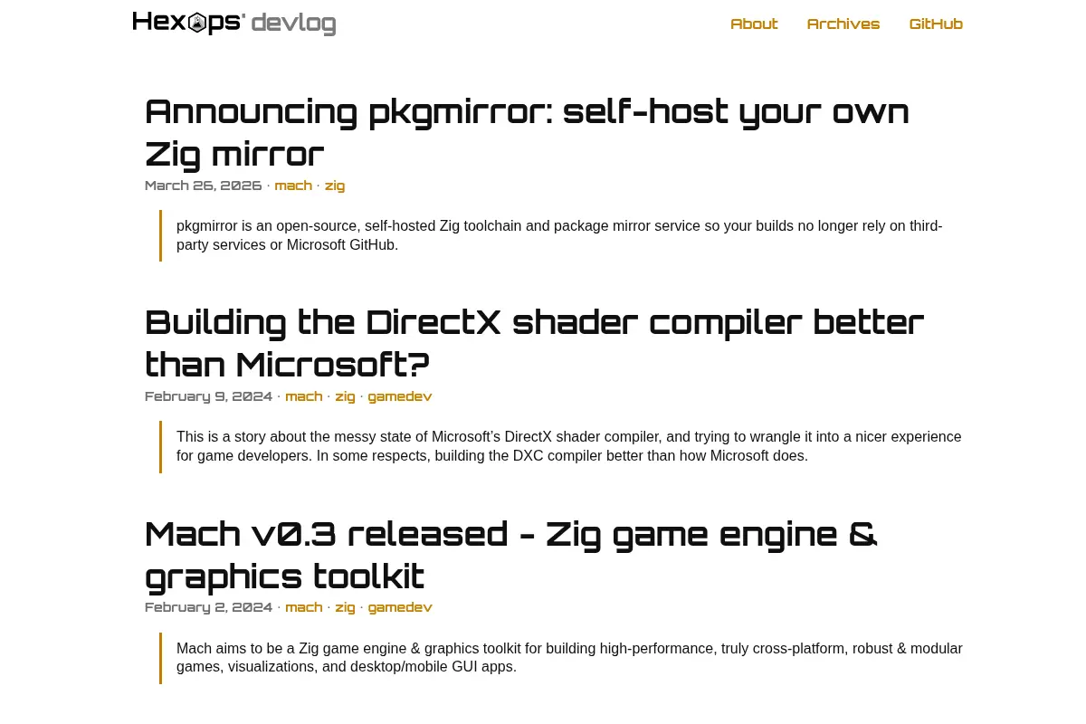 Hexops' devlog
