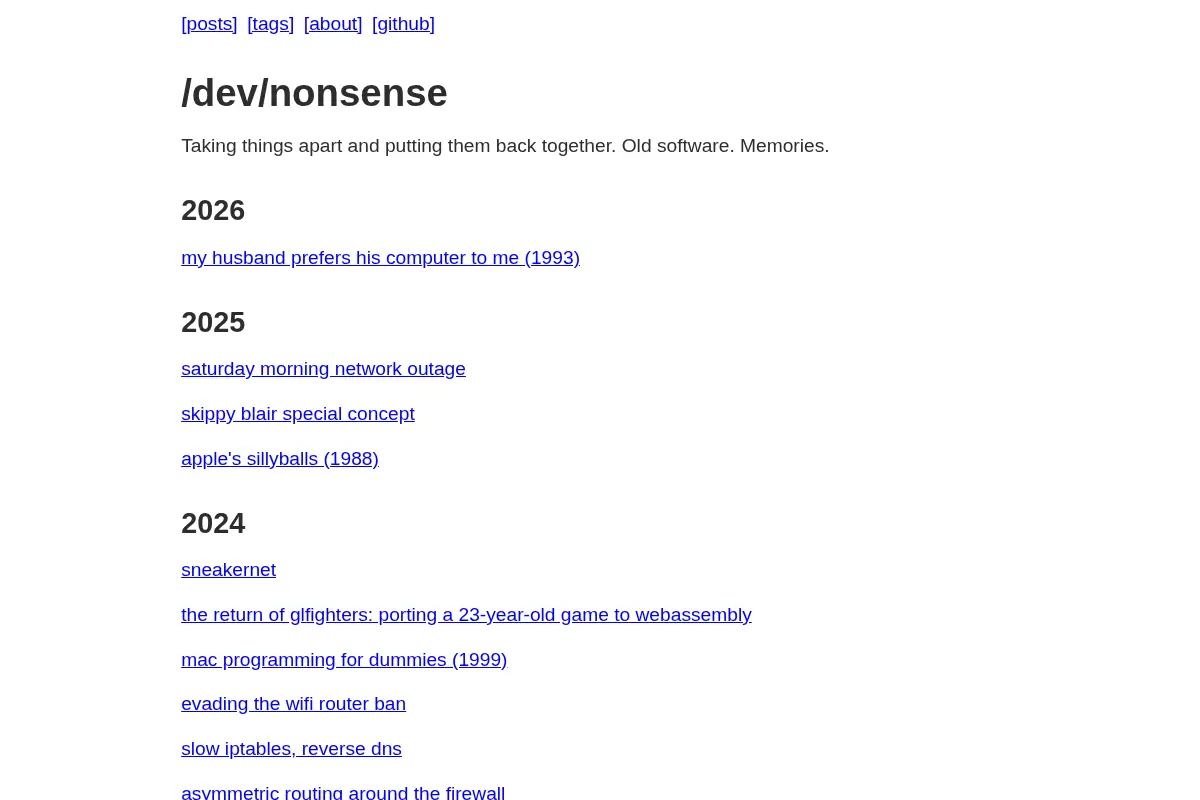 /dev/nonsense