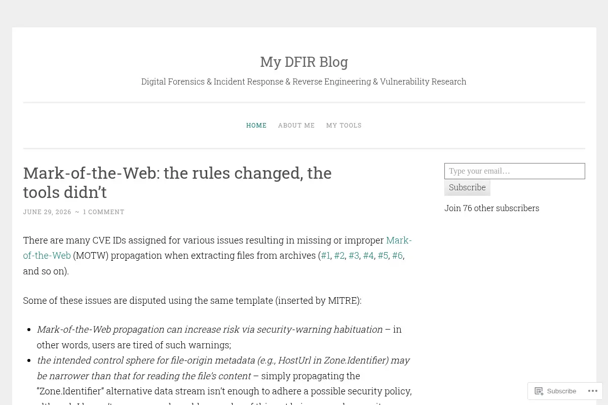 My DFIR Blog
