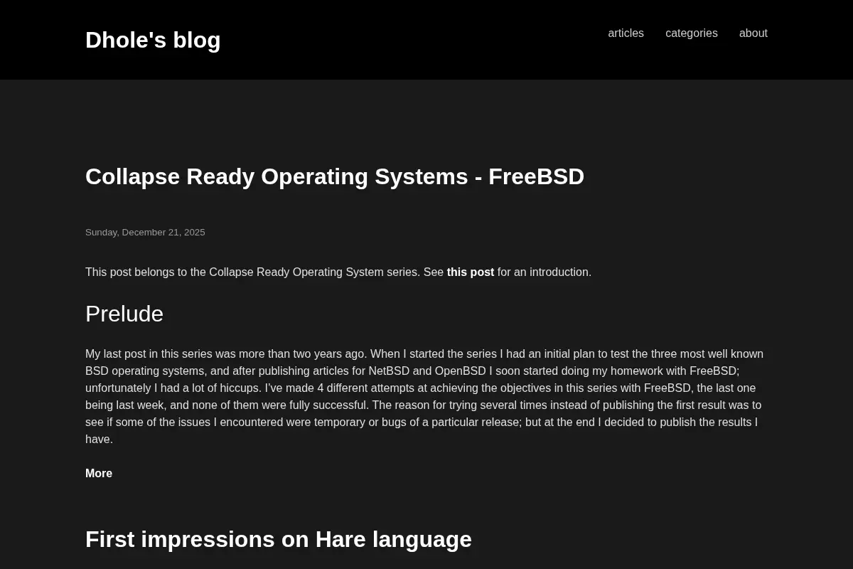 Dhole's blog